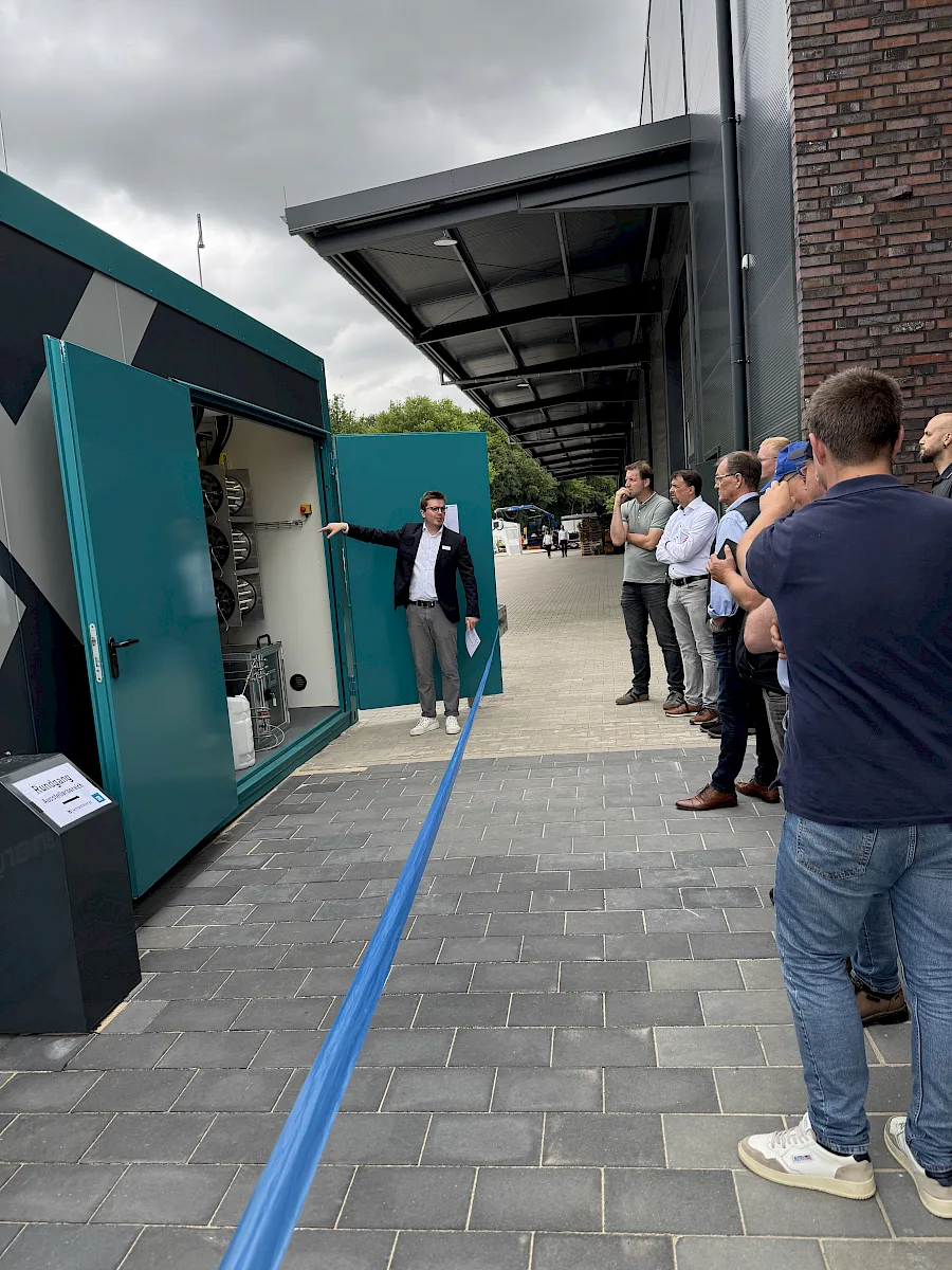 Blick in den Anlagencontainer